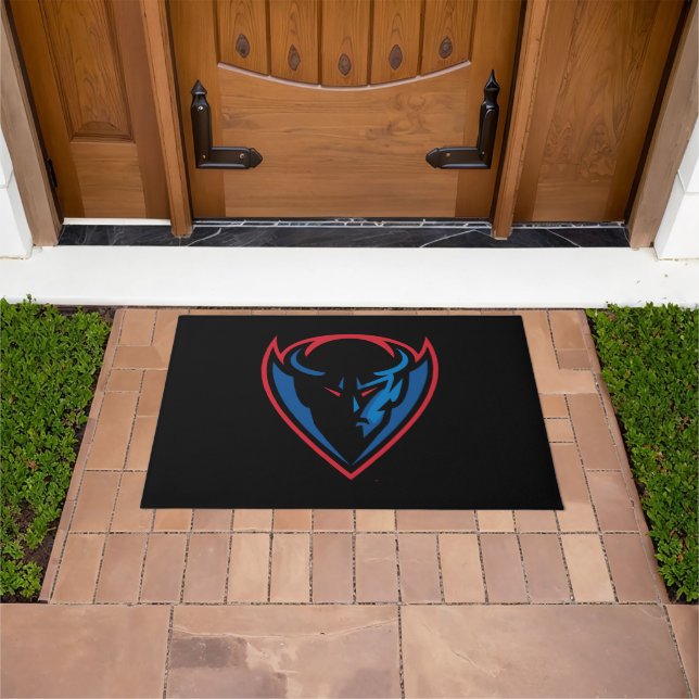 DePaul University Blue Demon Mascot Logo Doormat (Outdoor)