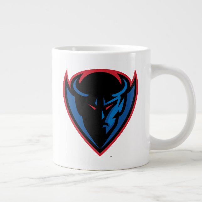 DePaul University Blue Demon Mascot Logo Giant Coffee Mug (Right)