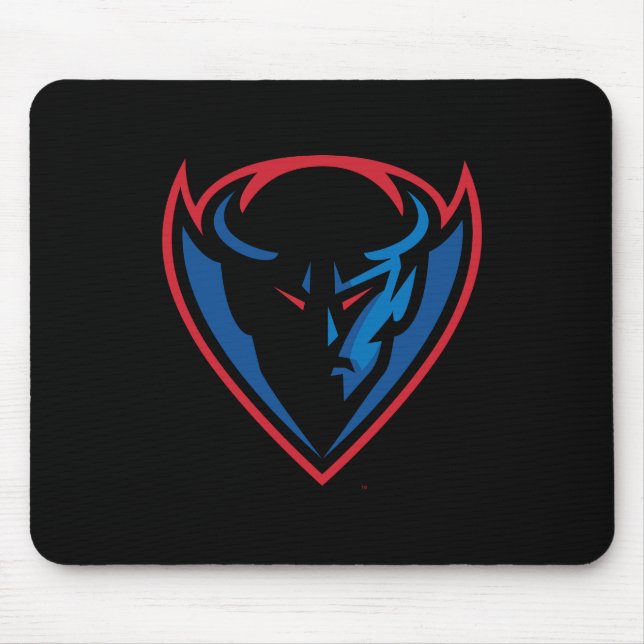 DePaul University Blue Demon Mascot Logo Mouse Pad (Front)