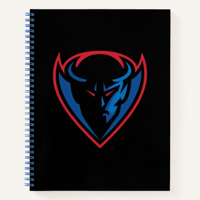 DePaul University Blue Demon Mascot Logo Notebook (Front)