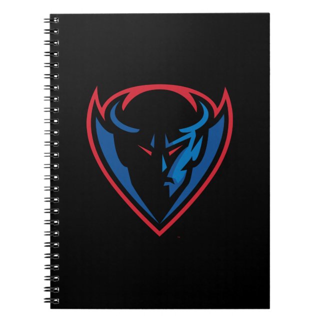 DePaul University Blue Demon Mascot Logo Notebook (Front)