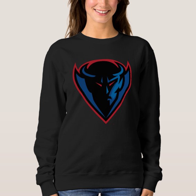DePaul University Blue Demon Mascot Logo Sweatshirt (Front)
