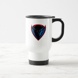 DePaul University Blue Demon Mascot Logo Travel Mug