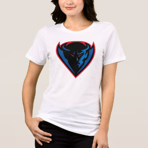 DePaul University Blue Demon Mascot Logo Tri-Blend Shirt