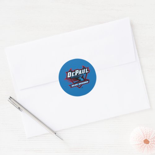 DePaul University Blue Demons Classic Round Sticker