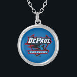 DePaul University Blue Demons Silver Plated Necklace<br><div class="desc">Check out these DePaul University designs! Show off your DePaul pride with these new University products. These make the perfect gifts for the Blue Demons Academy student, alumni, family, friend or fan in your life. All of these Zazzle products are customizable with your name, class year, or club. Go DePaul!...</div>