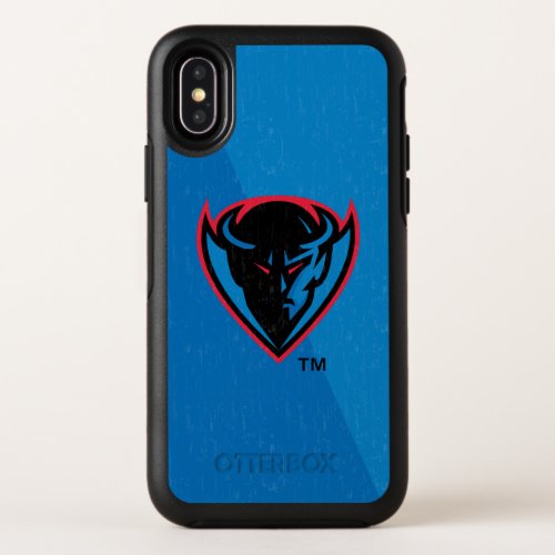 DePaul University Color Block Distressed OtterBox Symmetry iPhone XS Case