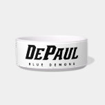 DePaul University DePaul Blue Demons B&W Bowl<br><div class="desc">This dynamic design proudly showcases the official "DePaul Blue Demons" wordmark logo of DePaul University, presented in a striking monochrome. The bold, slanted lettering of "DEPAUL" is rendered in solid black, creating a powerful and energetic visual. Below this, the words "BLUE DEMONS" are clearly presented in black, asserting the university's...</div>