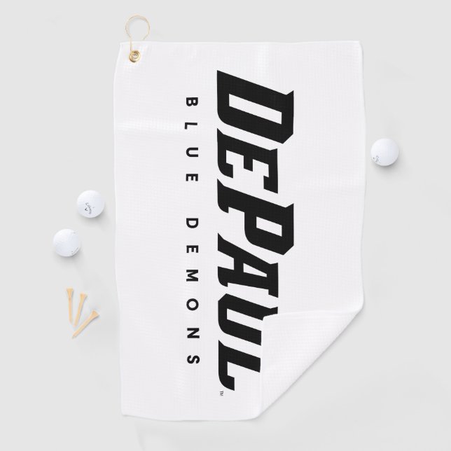 DePaul University DePaul Blue Demons B&W Golf Towel (InSitu)