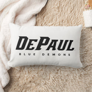 DePaul University DePaul Blue Demons B&W Lumbar Pillow