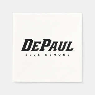 DePaul University DePaul Blue Demons B&W Napkins