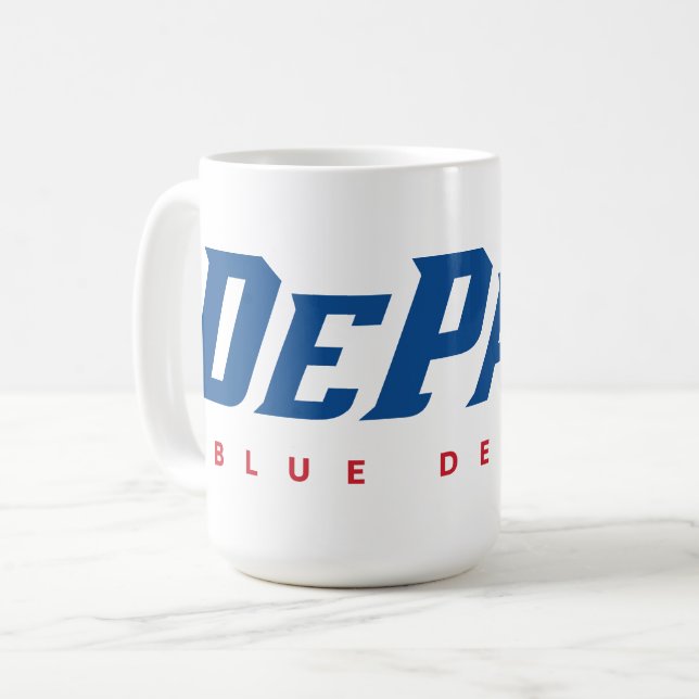 DePaul University DePaul Blue Demons Wordmark Coffee Mug (Front Left)