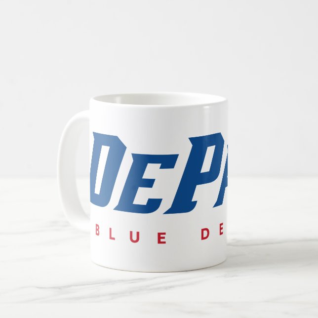 DePaul University DePaul Blue Demons Wordmark Coffee Mug (Front Left)