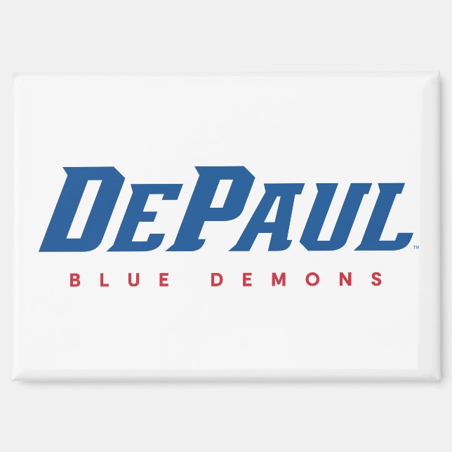DePaul University DePaul Blue Demons Wordmark Magnet (Front)