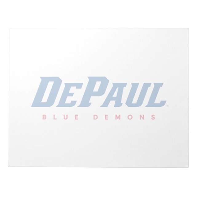 DePaul University DePaul Blue Demons Wordmark Notepad (Front)