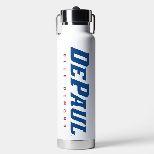 DePaul University DePaul Blue Demons Wordmark Water Bottle (Front)