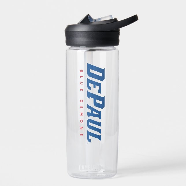 DePaul University DePaul Blue Demons Wordmark Water Bottle (Left)