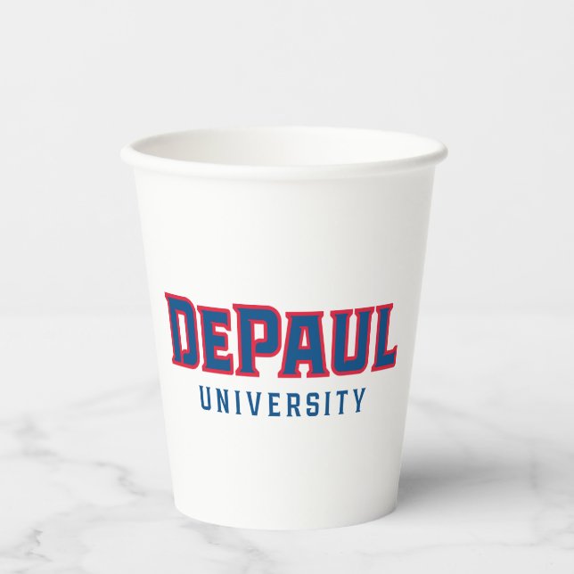 DePaul University DePaul University Wordmark Paper Cups (Front)