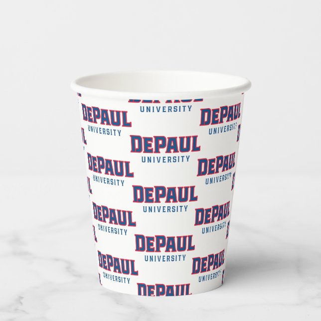 DePaul University DePaul University Wordmark Paper Cups (Back)