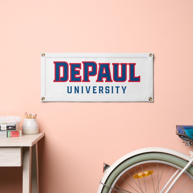 DePaul University DePaul University Wordmark Pennant (Insitu 2)