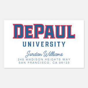 DePaul University DePaul University Wordmark Rectangular Sticker