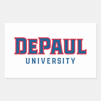 DePaul University DePaul University Wordmark Rectangular Sticker