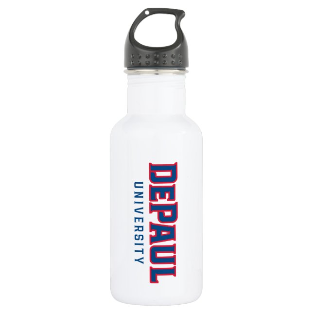 DePaul University DePaul University Wordmark Stainless Steel Water Bottle (Front)
