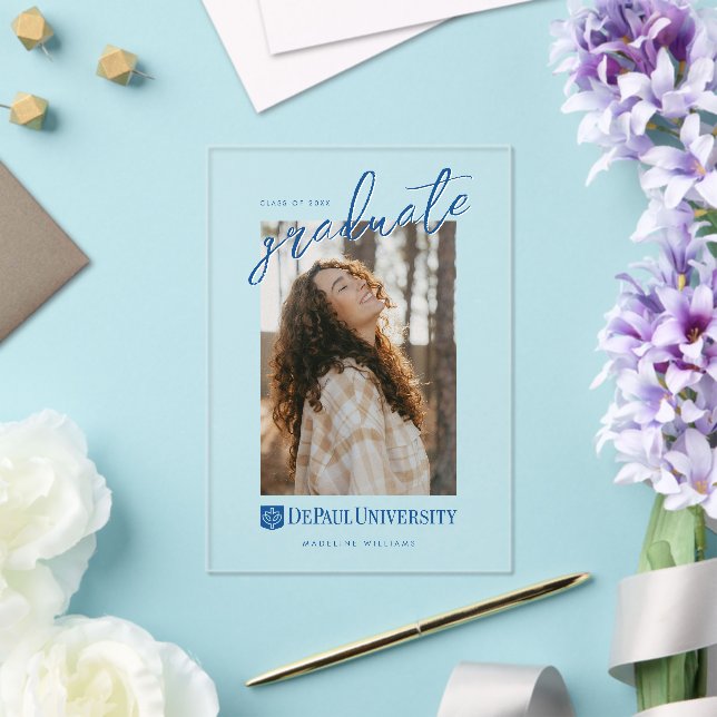 DePaul University Graduation Acrylic Invitations (Insitu (Wedding))