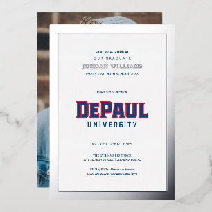 DePaul University Graduation Foil Invitation
