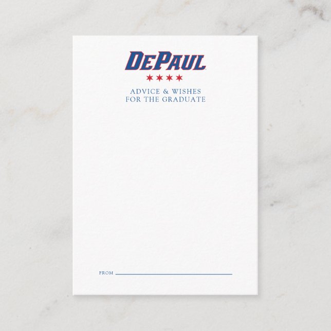 DePaul University Graduation Note Card (Front)