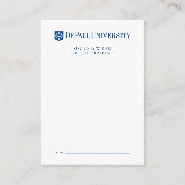 DePaul University Graduation Note Card (Front)