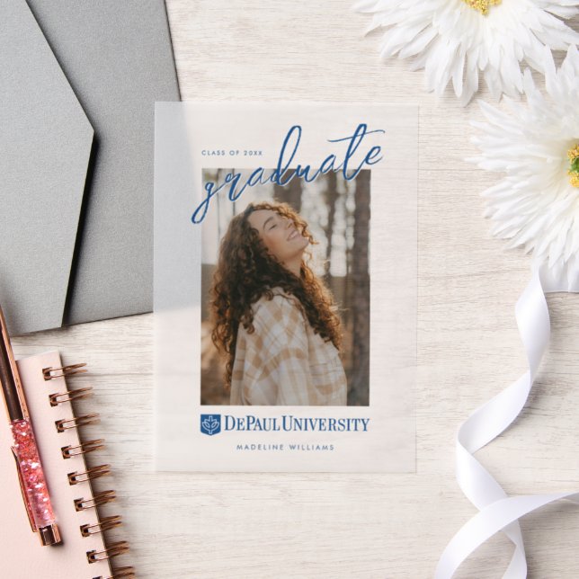 DePaul University Graduation Vellum Invitations (Wedding)