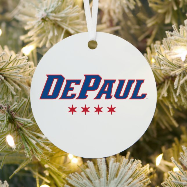 DePaul University Holiday Metal Ornament (Insitu)