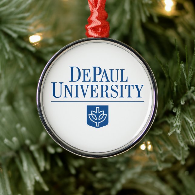 DePaul University Holiday Metal Ornament (Tree)