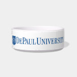 DePaul University Official Logo<br><div class="desc">This distinguished design proudly showcases the official logo of DePaul University. On the left, a classic shield emblem is presented in deep blue, featuring a stylized white motif resembling both a sheaf of wheat and an abstract combination of the letters 'D' and 'P', symbolizing growth and knowledge. To the right,...</div>