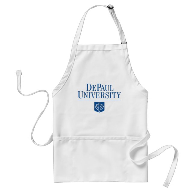 DePaul University Official Logo Stacked Emblem Adult Apron (Front)
