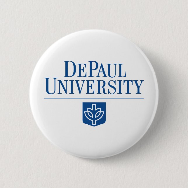 DePaul University Official Logo Stacked Emblem Button (Front)
