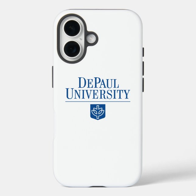 DePaul University Official Logo Stacked Emblem Case-Mate iPhone Case (Back)