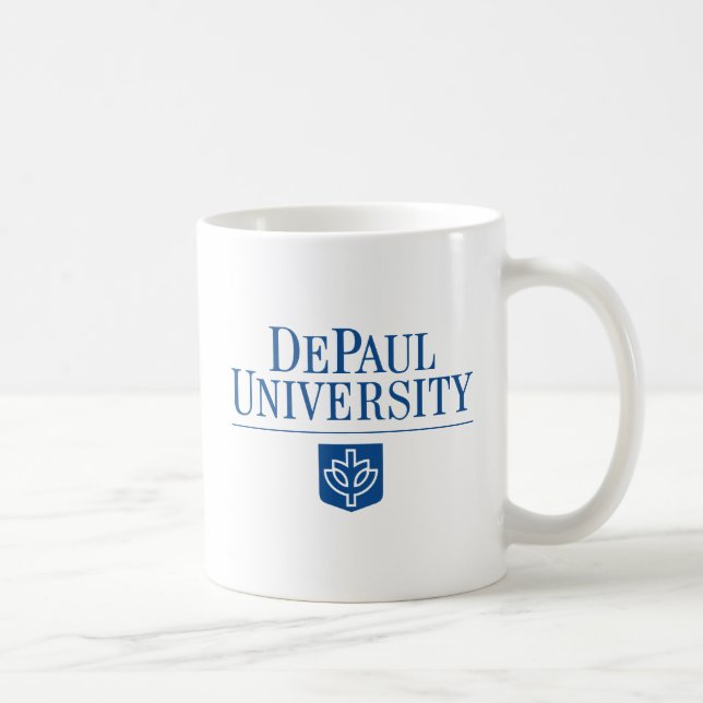 DePaul University Official Logo Stacked Emblem Coffee Mug (Right)