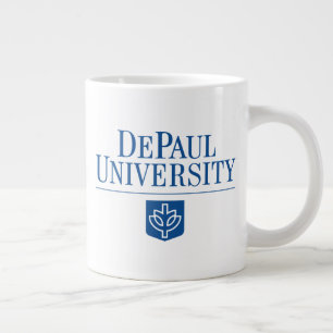 DePaul University Official Logo Stacked Emblem Giant Coffee Mug