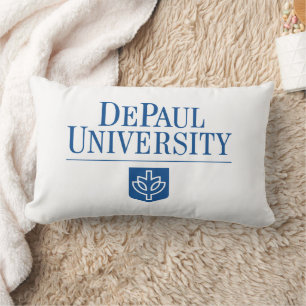 DePaul University Official Logo Stacked Emblem Lumbar Pillow