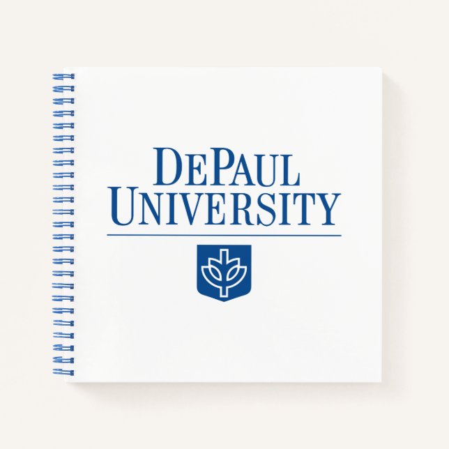 DePaul University Official Logo Stacked Emblem Notebook (Front)
