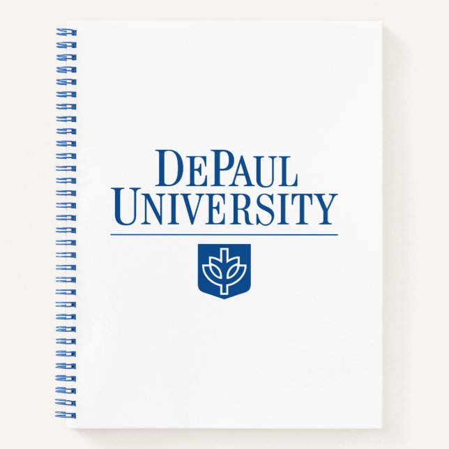 DePaul University Official Logo Stacked Emblem Notebook (Front)