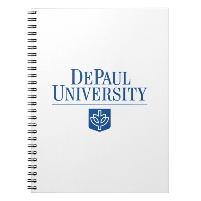 DePaul University Official Logo Stacked Emblem Notebook (Front)