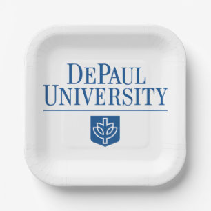 DePaul University Official Logo Stacked Emblem Paper Plates