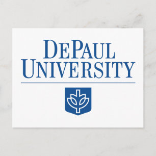 DePaul University Official Logo Stacked Emblem Postcard