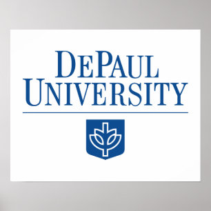 DePaul University Official Logo Stacked Emblem Poster