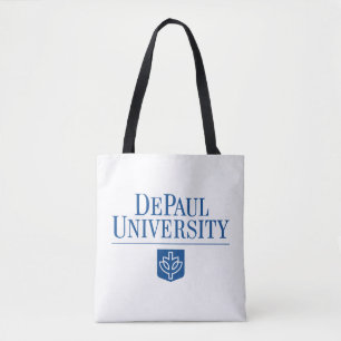 DePaul University Official Logo Stacked Emblem Tote Bag