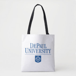 DePaul University Official Logo Stacked Emblem Tote Bag