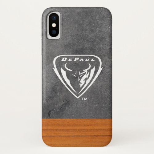 DePaul University Slate Wood iPhone X Case